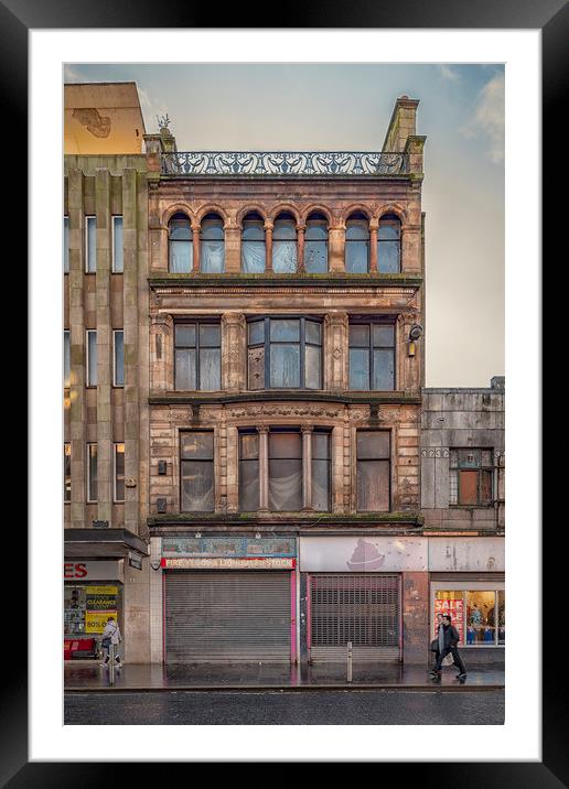 Glasgow Street Facade Framed Mounted Print by Antony McAulay