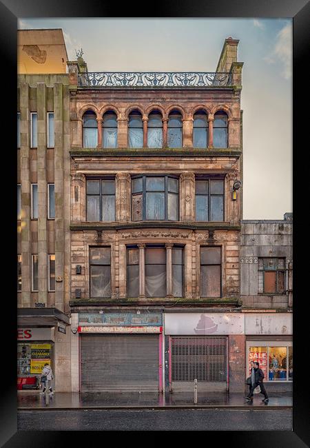 Glasgow Street Facade Framed Print by Antony McAulay