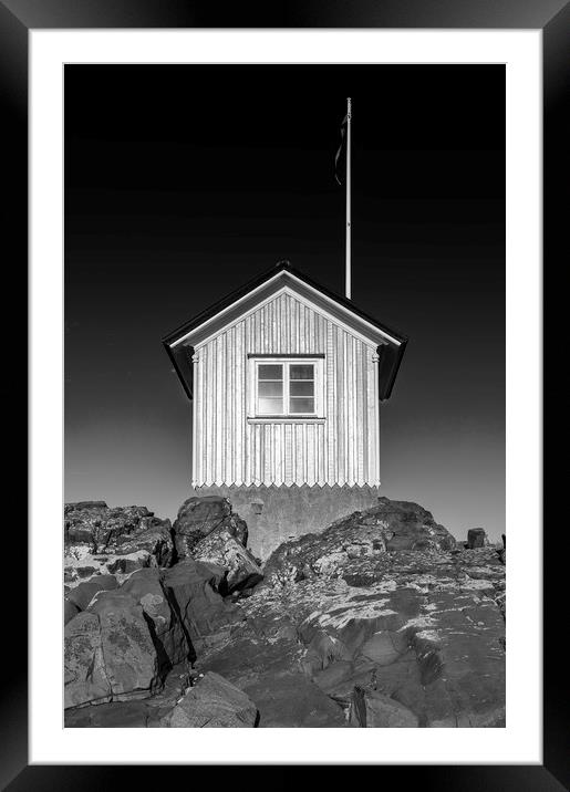 Torekov Beach Hut Facade Framed Mounted Print by Antony McAulay