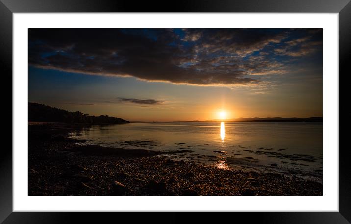 Sunset on the Forth Framed Mounted Print by Buster Brown