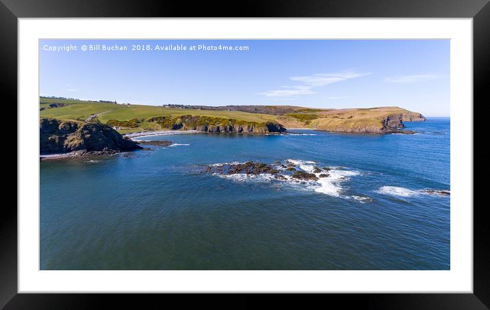 Troup Head And Cullykhan Bay Framed Mounted Print by Bill Buchan