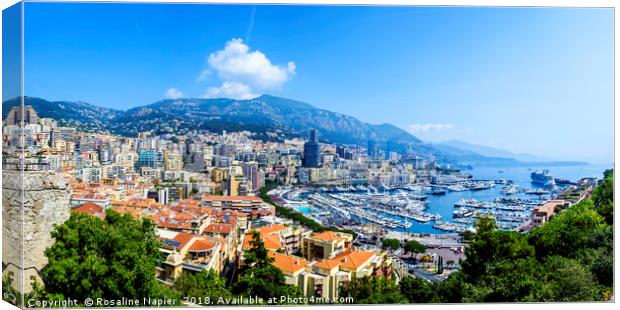 Monte Carlo panorama Canvas Print by Rosaline Napier