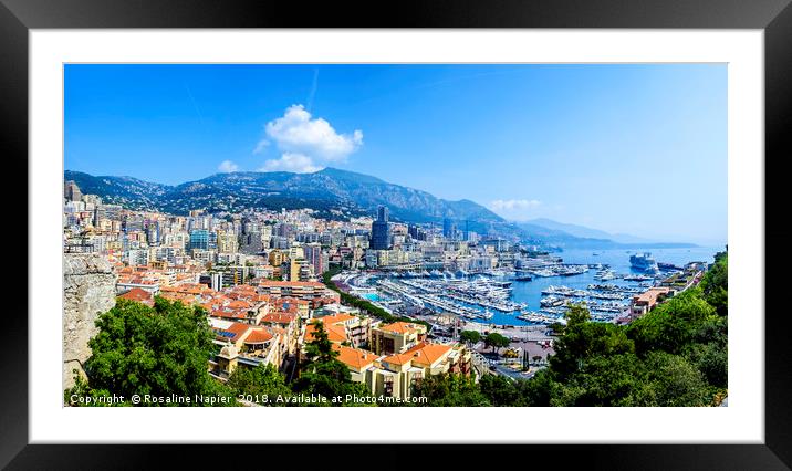 Monte Carlo panorama Framed Mounted Print by Rosaline Napier