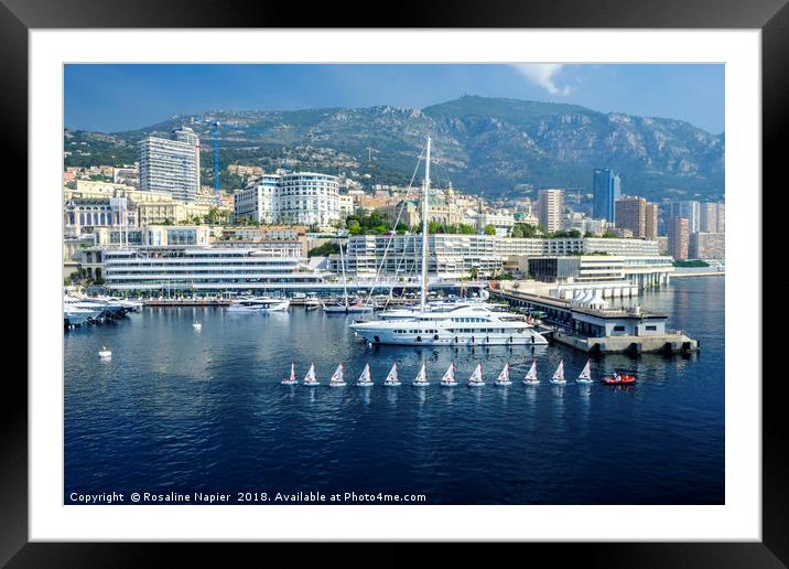 Monte Carlo sailing class Framed Mounted Print by Rosaline Napier