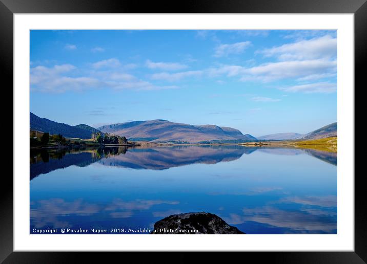 River Spey symmetry Framed Mounted Print by Rosaline Napier