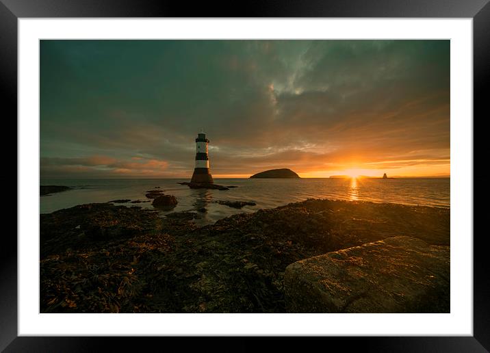 Penmon Rise Framed Mounted Print by Peter Anthony Rollings