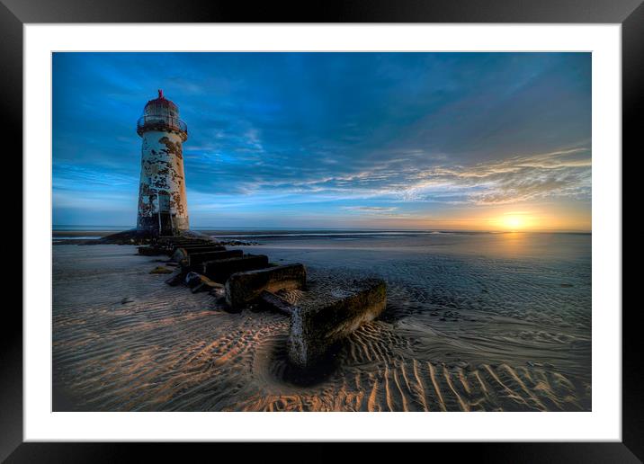 Talacre Sunrise Framed Mounted Print by Peter Anthony Rollings