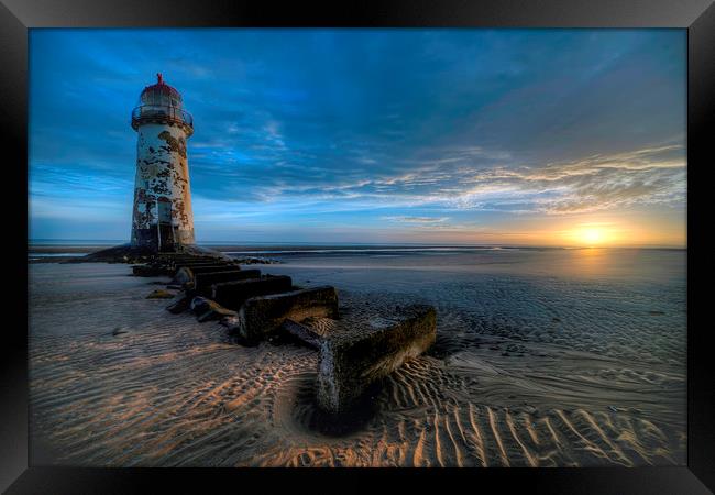 Talacre Sunrise Framed Print by Peter Anthony Rollings