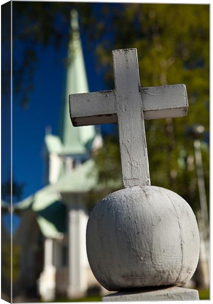 Church of Jokkmokk Canvas Print by Thomas Schaeffer