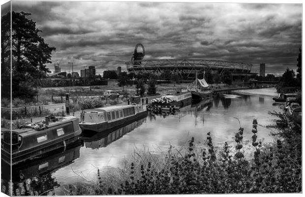 London Stadium and River Lea Canvas Print by David French