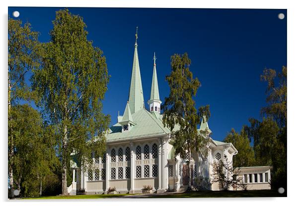 Church of Jokkmokk Acrylic by Thomas Schaeffer