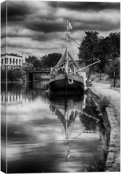 Dutch Barge River Lea Canvas Print by David French
