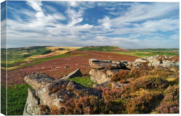 View from Over Owler Tor                     Canvas Print by Darren Galpin