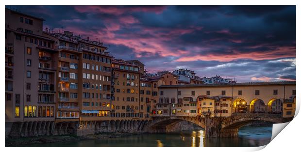 Ponte Vecchio Print by Paul Andrews