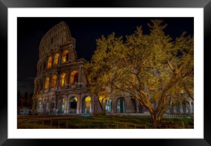 The Colosseum Framed Mounted Print by Paul Andrews