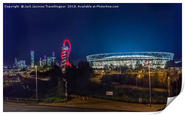 Olympic park at night  Print by Jack Jacovou Travellingjour