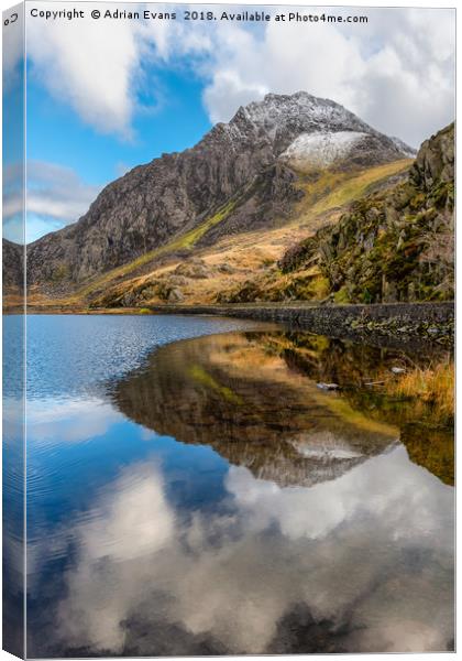 Tryfan Mountain Snowdonia Canvas Print by Adrian Evans