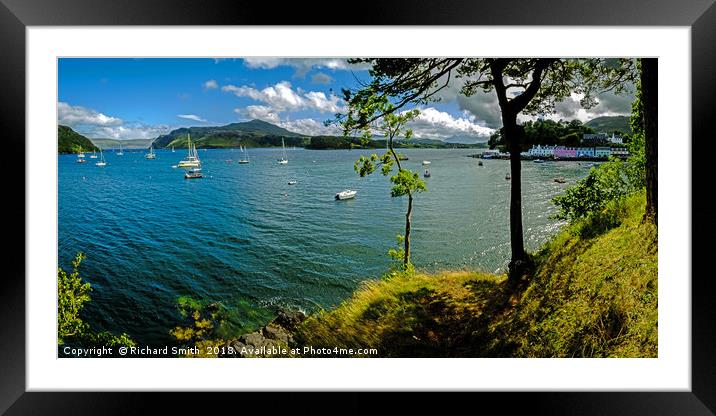 An August afternoon view from Cuddy Point, Portree Framed Mounted Print by Richard Smith