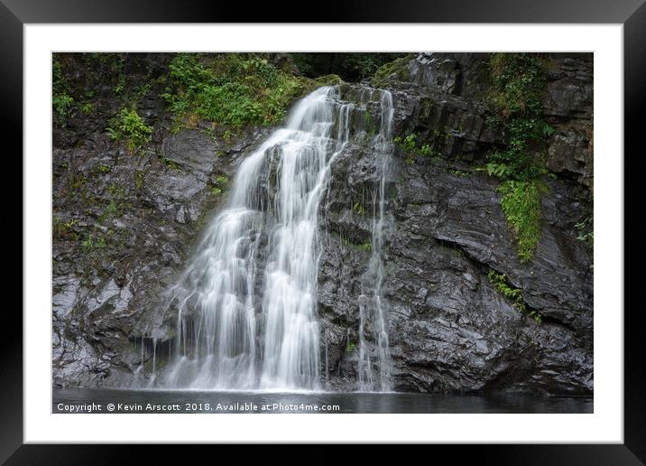 Waterfall, Snowdonia Framed Mounted Print by Kevin Arscott