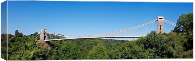 Clifton Suspension Bridge Panoramic Canvas Print by Michael Wood