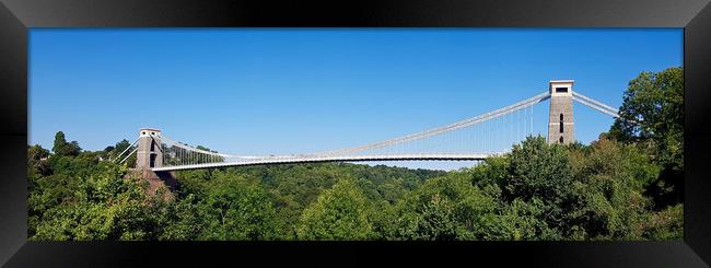 Clifton Suspension Bridge Panoramic Framed Print by Michael Wood