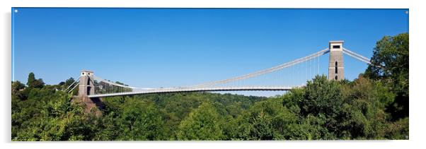 Clifton Suspension Bridge Panoramic Acrylic by Michael Wood