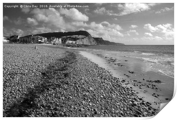 Sidmouth is a town on the South Devon coast. It ha Print by Chris Day