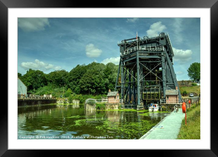Anderton Boat Lift  Framed Mounted Print by Rob Hawkins
