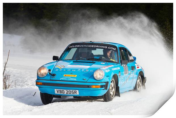 Winter rally Sweden Print by Hamperium Photography