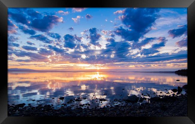 Sunset in Sweden Framed Print by Hamperium Photography