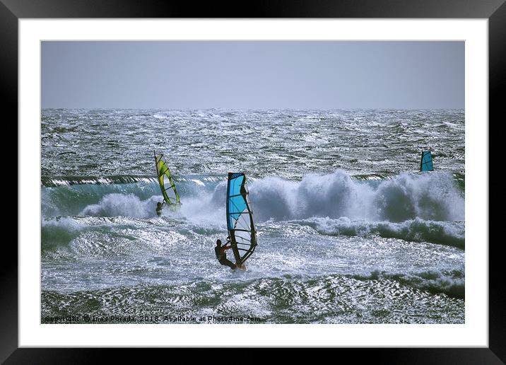 Big day at the Atlantic ocean Framed Mounted Print by Ines Porada