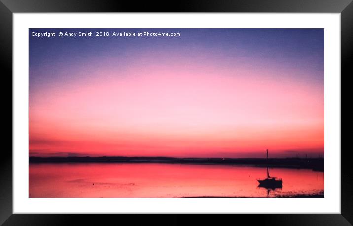 Serene Sunsets at Ravenglass Framed Mounted Print by Andy Smith