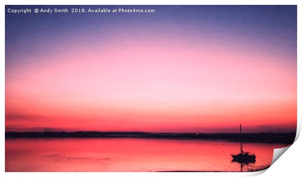 Serene Sunsets at Ravenglass Print by Andy Smith