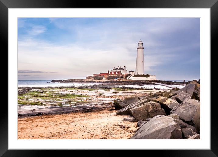 St Mary's from the Beach Framed Mounted Print by Naylor's Photography