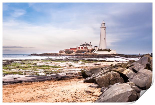 St Mary's from the Beach Print by Naylor's Photography