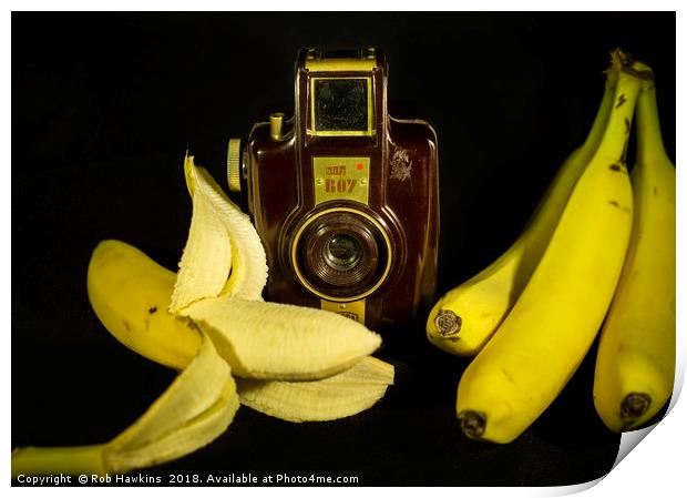 Bilora Blitz Boy and Bananas Print by Rob Hawkins