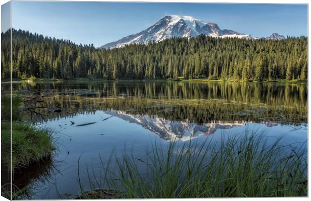 Reflecting a Mountain Canvas Print by Belinda Greb