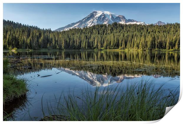 Reflecting a Mountain Print by Belinda Greb