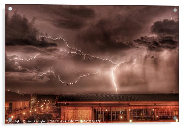 Storm over chatham dockside Acrylic by stuart bingham