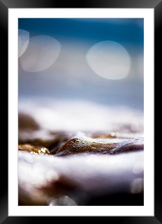 Bubbles in a Blue Sea Framed Mounted Print by Duncan Loraine