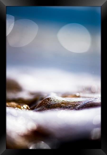 Bubbles in a Blue Sea Framed Print by Duncan Loraine