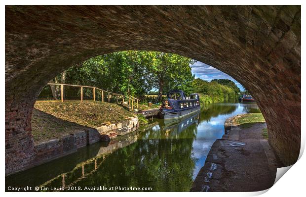 Under The Bridge At Pewsey Wharf Print by Ian Lewis
