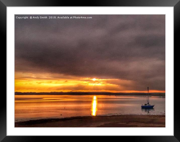 Majestic Sunset at Ravenglass Estuary Framed Mounted Print by Andy Smith