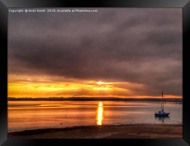 Majestic Sunset at Ravenglass Estuary Framed Print by Andy Smith