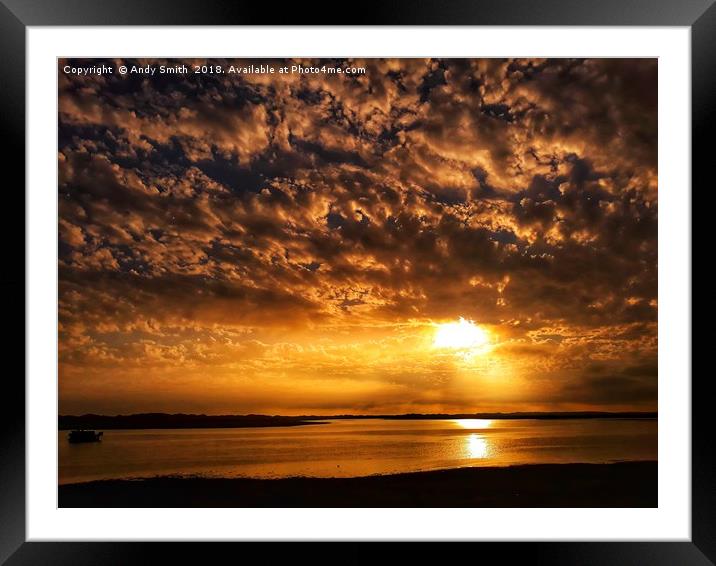 Majestic Sunset Over Ravenglass Estuary Framed Mounted Print by Andy Smith
