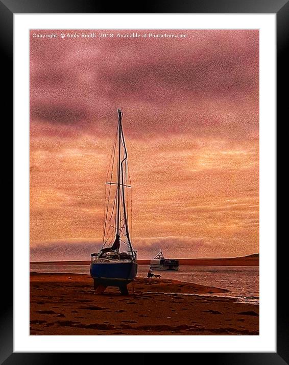 Majestic Sunset on Ravenglass Estuary Framed Mounted Print by Andy Smith