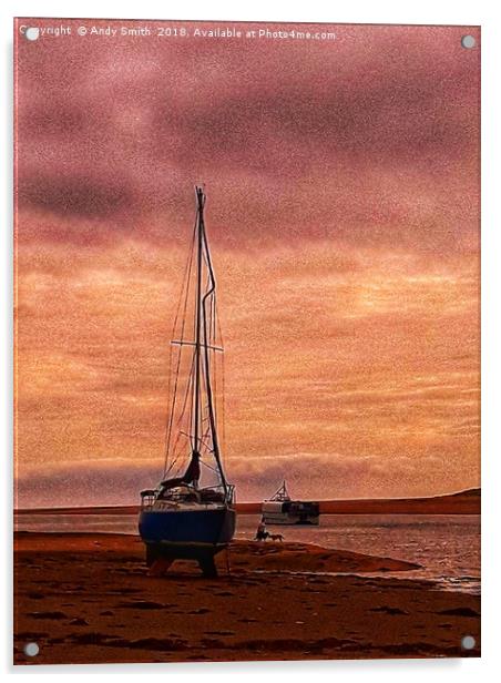 Majestic Sunset on Ravenglass Estuary Acrylic by Andy Smith
