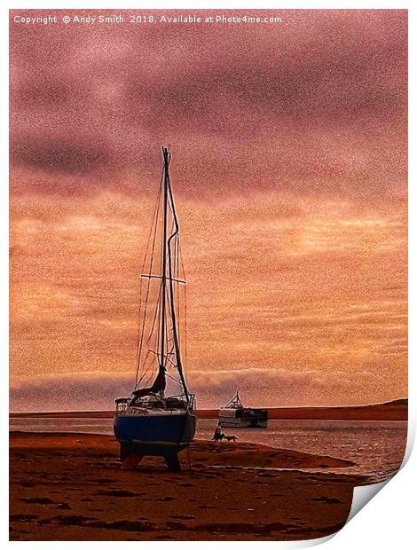 Majestic Sunset on Ravenglass Estuary Print by Andy Smith