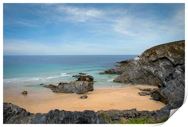 Porth Joke Cornwall Print by Eddie John