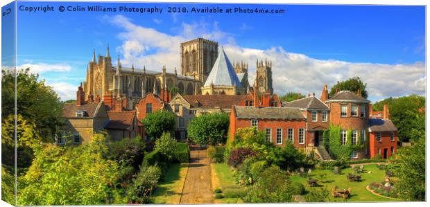 York Minster from The Roman Walls Canvas Print by Colin Williams Photography